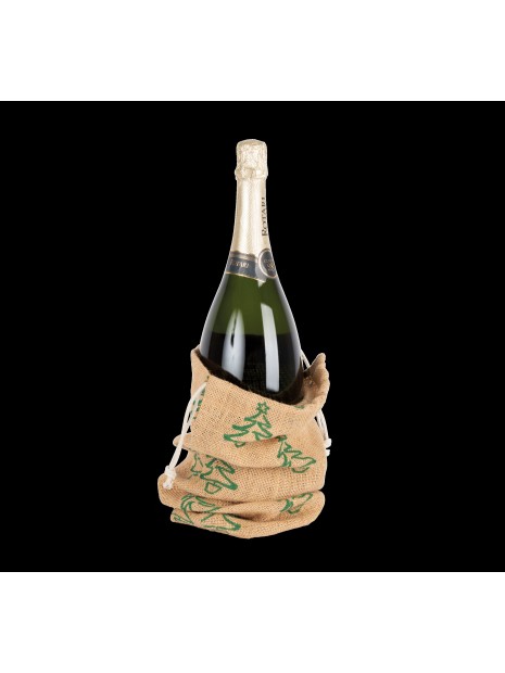 KIMOOD Porte-bouteille avec motifs de Noël natural / dark green personnalisable