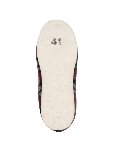 KARIBAN Charentaises unisexe Made in France bordeaux checked personnalisable