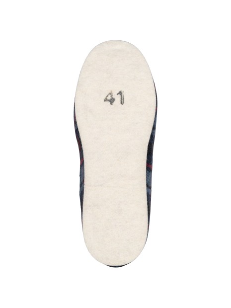 KARIBAN Charentaises unisexe Made in France marine checked personnalisable