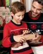 Pull personnalisable KARIBAN Pullover col rond de Noël enfant