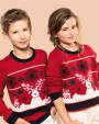 KARIBAN Weihnachtspullover mit Rundhalsausschnitt für Kinder Pullover personalisierbar