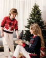 KARIBAN Weihnachtspullover mit Rundhalsausschnitt für Kinder Pullover personalisierbar