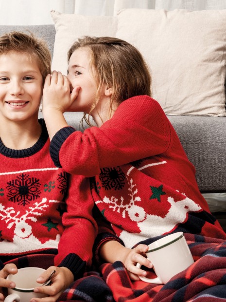 Pulls à personnaliser KARIBAN Pullover col rond de Noël enfant 