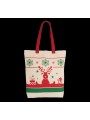 KIMOOD Sac shopping avec motifs de Noël naturel personnalisable