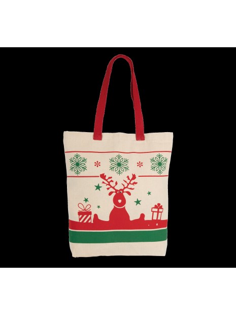 KIMOOD Sac shopping avec motifs de Noël naturel personnalisable