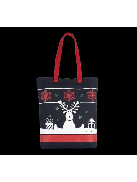KIMOOD Sac shopping avec motifs de Noël night navy personnalisable