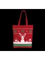 KIMOOD Sac shopping avec motifs de Noël cherry red personnalisable