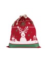 KIMOOD Sac avec cordon motifs de Noël cherry red personnalisable