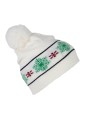 K-UP Bonnet motifs de Noël off white personnalisable