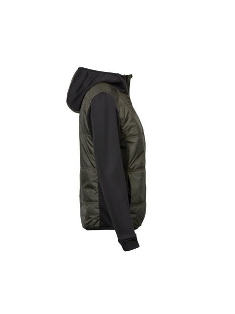 TEE JAYS WOMENS HYBRID-STRETCH HOODED JACKET deep green/black personnalisable