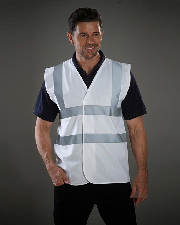 YOKO Fluo 2 Band+Brace Waistcoat Warnweste personalisierbar