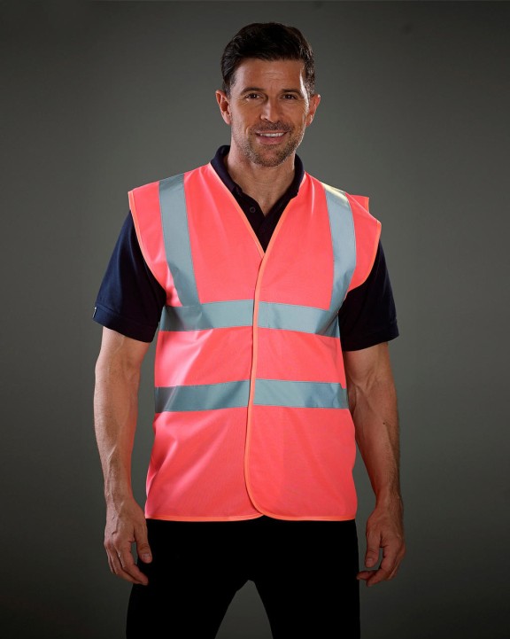 YOKO Fluo 2 Band+Brace Waistcoat Warnweste personalisierbar