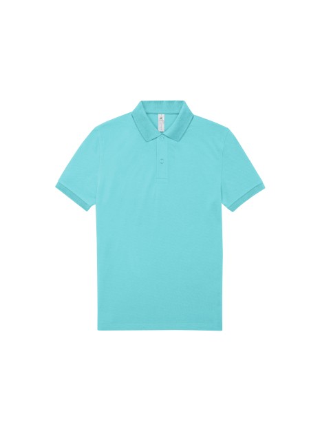 B&C MY POLO 180 Homme manches courtes meta turquoise personnalisable