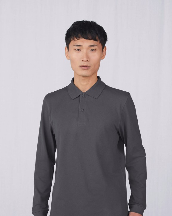 Poloshirt B&C MY POLO 180 Heren lange mouwen voor bedrukking &amp; borduring