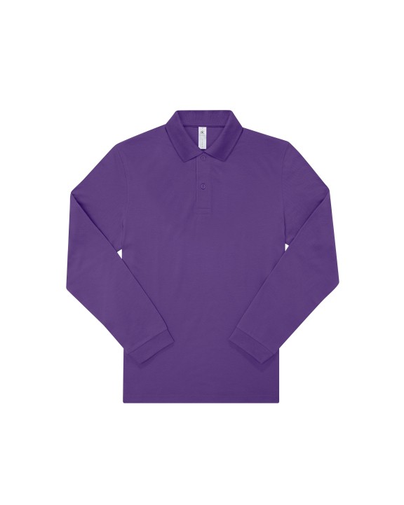 Poloshirt B&C MY POLO 180 Heren lange mouwen voor bedrukking &amp; borduring