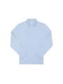 B&C MY POLO 180 Homme manches longues blush blue personnalisable