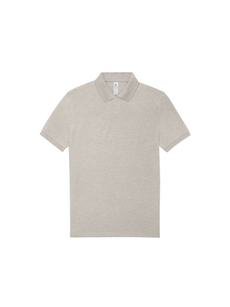 B&C MY POLO 210 Homme manches courtes heather grey fog personnalisable