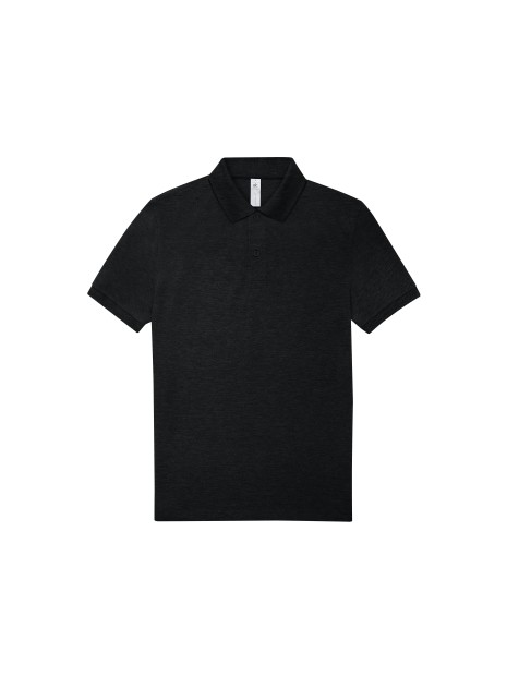 B&C MY POLO 210 Homme manches courtes heather tarmac personnalisable