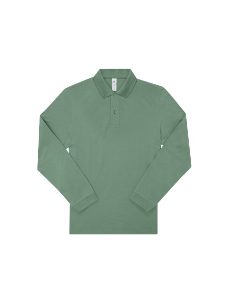 B&C MY POLO 210 Homme manches longues amalfi green personnalisable