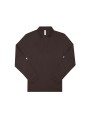 B&C MY POLO 210 Homme manches longues roasted coffee personnalisable