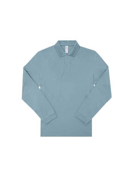 B&C MY POLO 210 Homme manches longues amalfi blue personnalisable