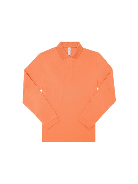B&C MY POLO 210 Homme manches longues amalfi coral personnalisable