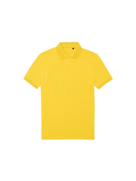 B&C MY ECO POLO 65/35 Homme manches courtes pop yellow personnalisable