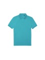 B&C MY ECO POLO 65/35 Homme manches courtes pop turquoise personnalisable