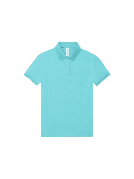B&C MY POLO 180 Femme manches courtes meta turquoise personnalisable