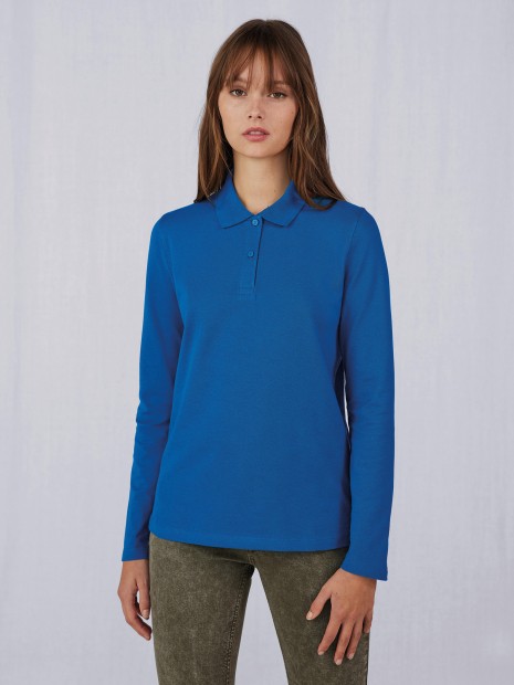 Polos à personnaliser B&C MY POLO 180 Femme manches longues 