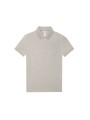 B&C MY POLO 210 Femme manches courtes heather grey fog personnalisable
