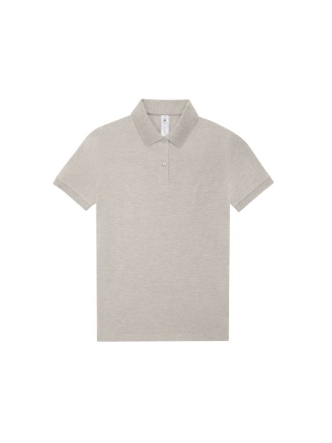 B&C MY POLO 210 Femme manches courtes heather grey fog personnalisable