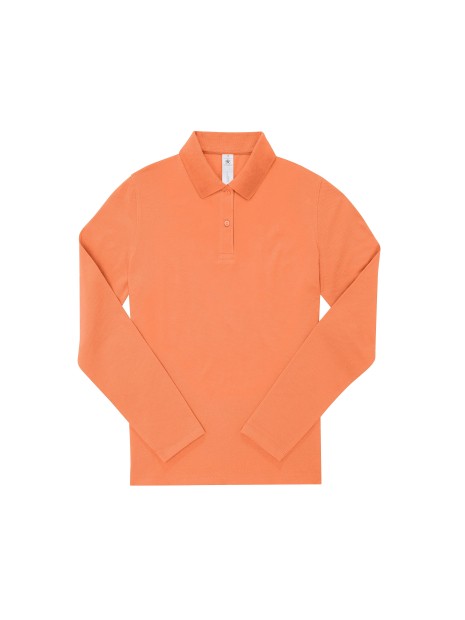 B&C MY POLO 210 Femme manches longues amalfi coral personnalisable