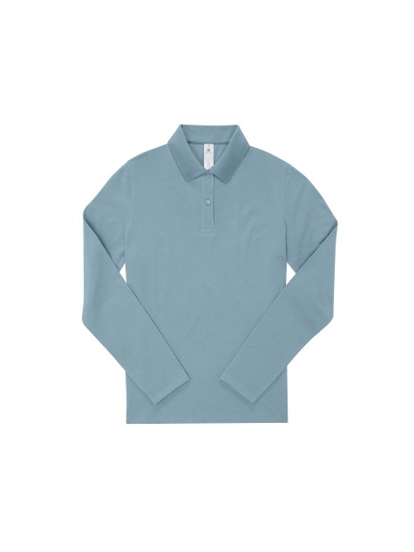 B&C MY POLO 210 Femme manches longues amalfi blue personnalisable