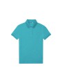 B&C MY ECO POLO 65/35 Femme manches courtes pop turquoise personnalisable
