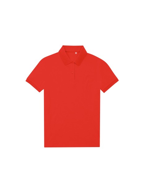 B&C MY ECO POLO 65/35 Femme manches courtes pop tomato personnalisable