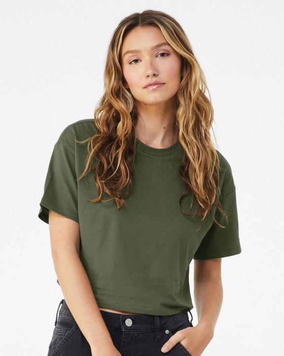 T-shirt BELLA-CANVAS Cropped dames-T-shirt voor bedrukking &amp; borduring