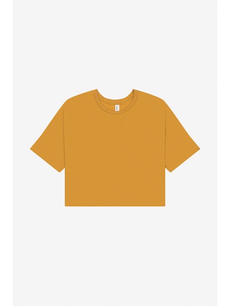 BELLA-CANVAS T-shirt crop femme MUSTARD personnalisable