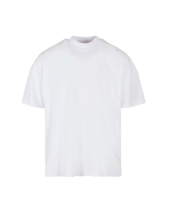 T-shirt BUILD YOUR BRAND OVERSIZED MOCK NECK TEE voor bedrukking &amp; borduring