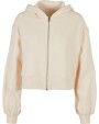 Sweat-shirt personnalisable BUILD YOUR BRAND Ladies Short Oversized Zip Jacket
