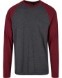 BUILD YOUR BRAND Men´s Contrast Raglan Longsleeve T-Shirt T-Shirt personalisierbar