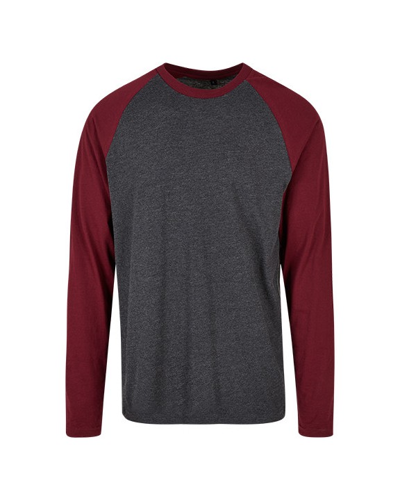 BUILD YOUR BRAND Men´s Contrast Raglan Longsleeve T-Shirt T-Shirt personalisierbar