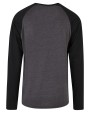 T-shirt personnalisable BUILD YOUR BRAND Men´s Contrast Raglan Longsleeve T-Shirt