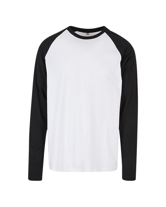 BUILD YOUR BRAND Men´s Contrast Raglan Longsleeve T-Shirt T-Shirt personalisierbar