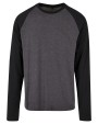 BUILD YOUR BRAND Men´s Contrast Raglan Longsleeve T-Shirt T-Shirt personalisierbar