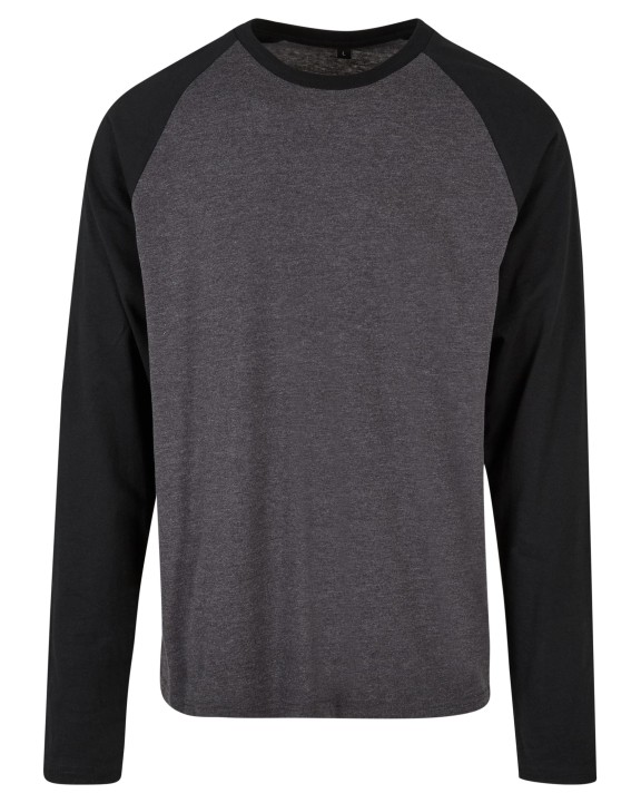 BUILD YOUR BRAND Men´s Contrast Raglan Longsleeve T-Shirt T-Shirt personalisierbar