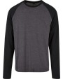 BUILD YOUR BRAND Men´s Contrast Raglan Longsleeve T-Shirt T-Shirt personalisierbar