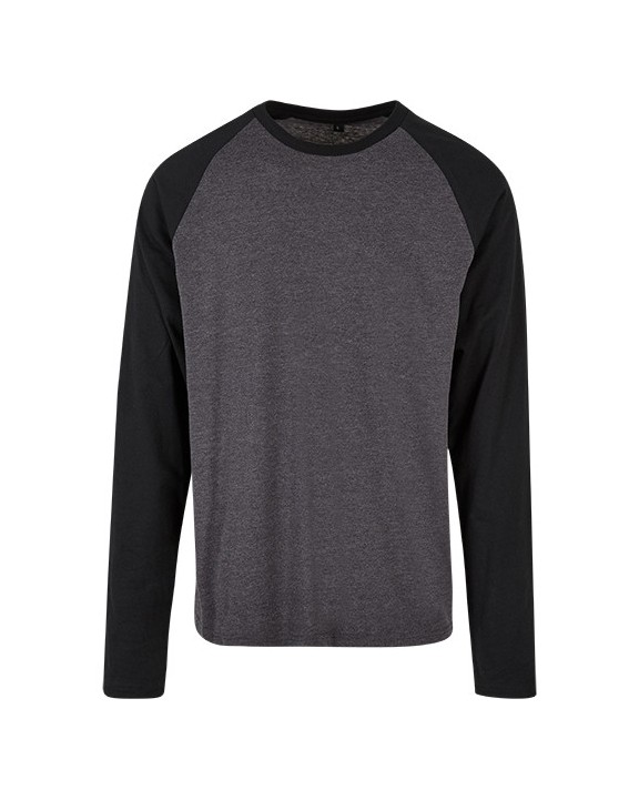 BUILD YOUR BRAND Men´s Contrast Raglan Longsleeve T-Shirt T-Shirt personalisierbar