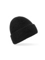 BEECHFIELD COSY RIBBED BEANIE black marl personnalisable