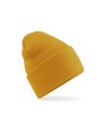 BEECHFIELD ORIGINAL DEEP CUFFED BEANIE MUSTARD personnalisable